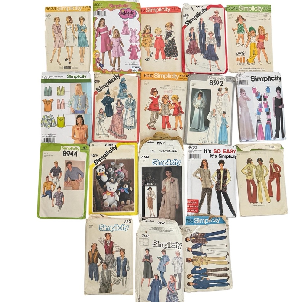 Vintage Simplicity Pattern Bundle of 18